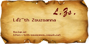 Lóth Zsuzsanna névjegykártya