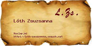 Lóth Zsuzsanna névjegykártya