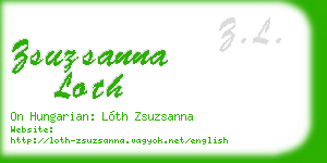 zsuzsanna loth business card
